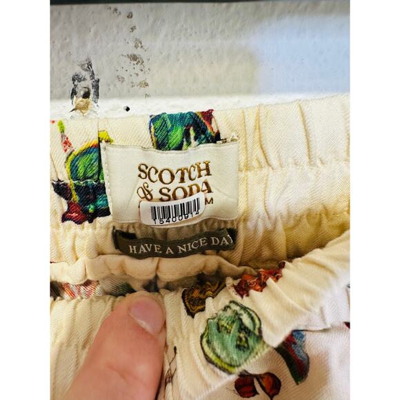 SCOTCH & SODA Multicolored Printed Vacation Themed Loose Gia Pants size Medium - Picture 7 of 14